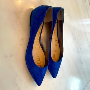 Sam Edelman blue suede flat shoes size 8